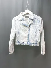 ◇ MURUA ムルーア デニム ジップアップ カジュアル フィット キレイめ 長袖 ジャケット サイズS ブルー レディース E  【1308290014974】