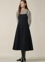 新品 :) BEMUSE MANSION ボタンアップ ボリューム レイヤード ドレス ブラック