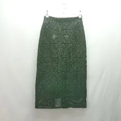 ◇ MERCURYDUO マーキュリーデュオ バックジップ 総レース柄 ロング丈 タイト スカート サイズM ブラック レディース E  【1308290017432】