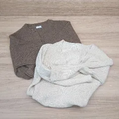 ◇ 《 LOWRYS FARM まとめ売り２点セット サイズF シンプル アイボリー ブラウン ニット レディース 》 E  【1308290016640】