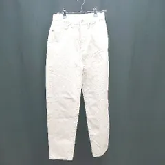 ◇ UNIQLO JEANS フロントファスナー カジュアル デニム ストレートパンツ サイズ23 ホワイト レディース E  【1308290020081】