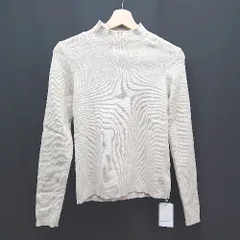 ◇ ◎ ●未使用● mystic ハイネック ストレッチ シンプル 秋冬 長袖 ニット セーター サイズF ベージュ レディース E  【1308290021590】