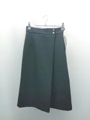 ◇ ◎ ●未使用● ROPE PICNIC バックファスナー 無地 フェミニン 膝丈 フレア スカート サイズ34 ネイビー レディース E  【1308290024461】