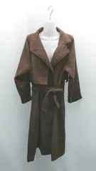 ◇ ◎ Lian フロントボタン 無地 大人カジュアル 秋冬向け 長袖 コート 表記なし ダークブラウン レディース E  【1308290024416】