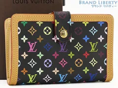【超美品】ルイヴィトン　LOUIS VUITTON　モノグラムマルチカラー　ポルトモネ ビエ ヴィエノワ　二つ折りがま口財布　コンパクト財布　ノワール ブラック　M92988