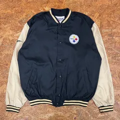 NFL オフィシャル Reebok PITTS BURGH STEELERS スタジアムジャンパー M リーボック スティーラーズ スタジャン ナイロンジャケット アメフト スポーツ ユーズド USED 古着