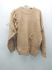 ◇ select MOCA クルーネック ニット生地 秋冬向け カジュアル 長袖 セーター 表記なし ブラウン レディース E  【1308290026618】