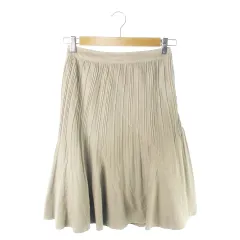 クードシャンス CdeC COUP DE CHANCE スカート プリーツ マーメイド ひざ丈 フェイクスエード 36 グレージュ /AO13