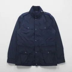 Polo Ralph Lauren ミリタリー M-65 フィールドジャケット M ネイビー ドローコード フード収納 ダブルジップ