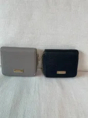Furla フーラ 二つ折り財布 カードウォレット (ベージュ ブラック)
