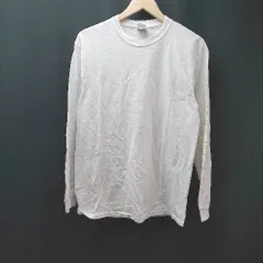 ◇ HER NEON カジュアル バックプリント イラスト シンプル 長袖 ロングＴシャツ サイズM ホワイト メンズ E  【1308290031032】