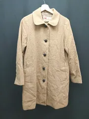 ◇ Traditional Weatherwear 無地 シングル シンプル 長袖 ステンカラーコート サイズ34 ベージュ レディース E  【1308290030653】