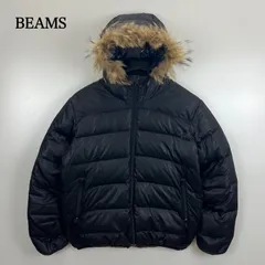 BEAMS 00s y2k archive fur hoodie shiny down jacket M ビームス ラクーンファー フード 光沢 ダウンジャケット アーカイブ 平成