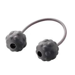 エレコム エクリアストレッチ 足裏コロコロボール ストレッチボール オフィスストレッチ ハード 楕円 突起付きタイプ グレー HCK-FBTHGY 0