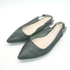 ◇ artemis by DIANA ポインテッドトゥ チャンキーヒール ベルト調節 パンプス サイズ25 ブラック レディース E  【1308290036716】