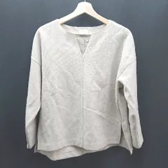 ◇ green label relaxing Vネック サイドスリット シンプル 大人っぽい 長袖 ニット 表記なし ベージュ レディース E  【1308290038604】