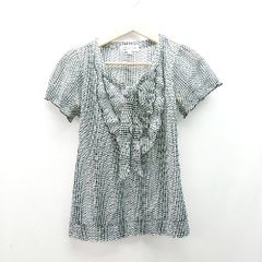 ◇ ミッシェルクラン ドット柄 透け感あり　長袖 ジャンパー サイズ38 ブラック系 レディース E  【1308290039533】