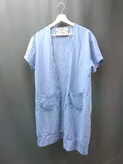 ◇ SANATORIUM サナトリウム ロング丈 カジュアル 半袖 シャツガウン 表記なし ブルー系 レディース E  【1308290039434】