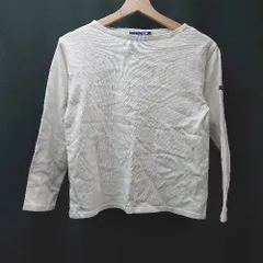 ◇ SAINT JAMES シンプル 無地 着回し ブランドロゴ 七分袖 カットソー サイズXS オフホワイト レディース/メンズ E  【1308290040591】