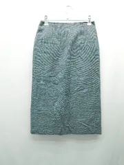 ◇ NATURAL BEAUTY BASIC バックジップ スリット 裏地あり ひざ丈 タイト スカート サイズXS グリーン系 レディース E  【1308290040140】