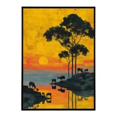 【B4サイズ（約25x36cm）】【lm-poster-904】アフリカ サバンナ ポスター 自然 風景 動物 アート モダン インテリア おしゃれ 北欧 壁掛け リビング 玄関 寝室 カフェ風 インテリア   フォト  特大 大きい