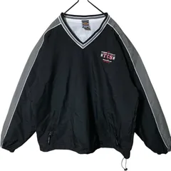 プルオーバー イーストン 2XL ナイロン ブラック 黒 ゲームシャツ メジャーリーグ ジャケット アウター レディース ユニセックス メンズ 古着 長袖