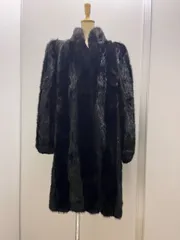 ミンクコート ストライプ 毛皮 リアルファー C26010532