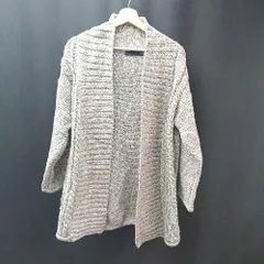 ◇ ZARA ザラ ケーブル編み ガウン おしゃれ 長袖 ニットカーディガン サイズUSA M ベージュ/ブラウン系 レディース E  【1308290041628】
