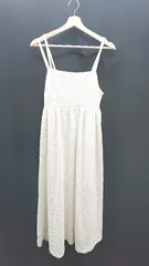 ◇ ◎ ●未使用● angelina レーヨン混合生地 バックスリット 綺麗め ロング ワンピース サイズF アイボリー レディース E  【1308290045800】