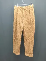 ◇ Earth music&ecology ウエストゴム コーデュロイ風 カジュアル テーパードパンツ サイズS ブラウン レディース E  【1308290045503】