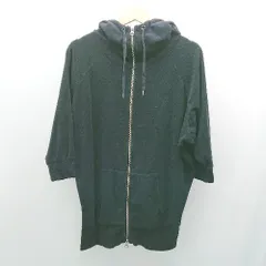 ◇ rienda リエンダ ジップアップ フーディー コットン生地 カジュアル 長袖 パーカー サイズF ブラック レディース E  【1308290046678】のサムネイル