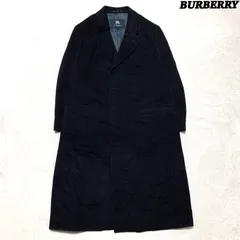 BURBERRY LONDON チェスターコート カシミヤ混 ロング丈 マキシ丈 ウール 比翼 総裏 三陽商会 サイズ175-94 ブラック 黒 バーバリーロンドンのサムネイル