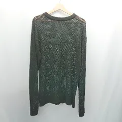 ◇ SELECT MOCA メッシュ ポリエステル100％ サイドスリット おしゃれ 長袖 ニット サイズM ブラック レディース E  【1308290046395】