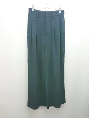 ◇ UNIQLO ユニクロ バックウエストゴム ハイウエスト ワイドシルエット ストレートパンツ サイズM ネイビー レディース E  【1308290046371】