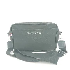◇ BAYFLOW ベイフロー ロゴワンポイント キャンバス生地 ミニサイズ ショルダーバッグ ブラック レディース E  【1308290045909】