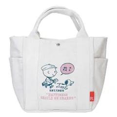 スヌーピー ハンドバッグ IP.デリ.Peanuts-0X DELIコットンミニバッグ Oatmeal ピーナッツ ルートート 手提げかばん キャラクター グッズ 