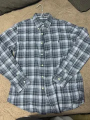 ポロラルフローレン ブルー CHECK シャツ L