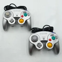 【中古動作品】ゲームキューブ コントローラー シルバー 2個セット Nintendo Gamecube NGC 任天堂 ニンテンドー