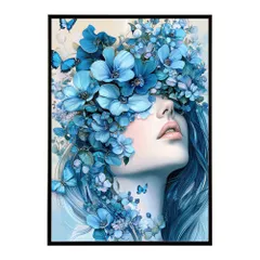 【A4サイズ（約21x30cm）】【me-poster-48】アートフラワーレディ お花 ブーケ 女性 モデル 植物 ボタニカル 北欧 ポスター 用紙とサイズが選べる インテリア おしゃれ  プリントポスター フォト イラスト