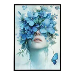 【B3サイズ（約36x51cm）】【me-poster-54】アートフラワーレディ お花 ブーケ 女性 モデル 植物 ボタニカル 北欧 ポスター 用紙とサイズが選べる インテリア おしゃれ  プリントポスター フォト イラスト