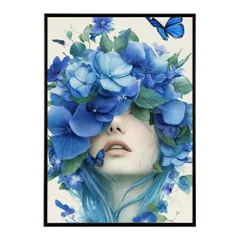 【B3サイズ（約36x51cm）】【me-poster-59】アートフラワーレディ お花 ブーケ 女性 モデル 植物 ボタニカル 北欧 ポスター 用紙とサイズが選べる インテリア おしゃれ  プリントポスター フォト イラスト