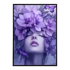 【A4サイズ（約21x30cm）】【me-poster-6】アートフラワーレディ お花 ブーケ 女性 モデル 植物 ボタニカル 北欧 ポスター 用紙とサイズが選べる インテリア おしゃれ  プリントポスター フォト イラスト