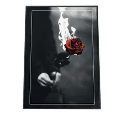 【B2サイズ（約51x73cm）】【mo-poster-1】アートプリント ポスター インテリア インテリア シンプル おしゃれ バラ 花 薔薇 赤 情熱 草 植物 フラワー 縦