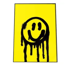 【B1サイズ（約73x103cm）】【mo-poster-10】アートプリント ポスター インテリア インテリア おしゃれ アート モダン 黄色 ポップ スマイル かわいい キャラクター にこ 縦