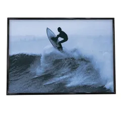 【A3サイズ（約30×42cm）】【mo-poster-13】サーファー ポスター サーフ ハワイアン レトロ ヴィンテージ トロピカル 南国 ガールズ 女性 シルエット サーフボード 横