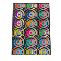 【A1サイズ（約59x84cm）】【mo-poster-15】カラフル レインボー 丸 ポスター インテリア フォト オシャレ アート モダン 縦