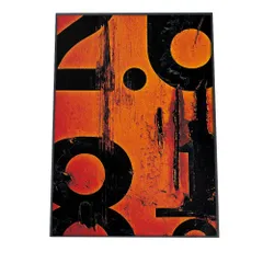 【B4サイズ（約25x36cm）】【mo-poster-19】アートプリント ポスター インテリア おしゃれ アート モダン ポップ らくがきアート オレンジ キッズ 子供 スラム 壁   特大 大きい 小さい 縦