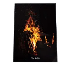 【A4サイズ（約21x30cm）】【mo-poster-2】アートプリント ポスター インテリア  アート モダン 炎 キャンプ ファイア 火 オレンジ 暖炉 あったかい 冬 幻想的 ファイヤー   特大 小さい 縦