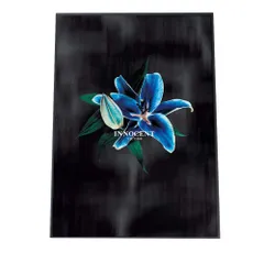 【B3サイズ（約36x51cm）】【mo-poster-7】青い花 フラワー 黒背景 ポスター インテリア フォト オシャレ アート モダン 縦