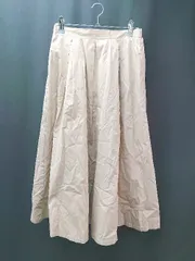 ◇ ◎ merlot メルロー ウエストゴム 綺麗め 無地 シンプル ロング丈 フレア スカート サイズF ブラウン レディース E  【1308290049266】のサムネイル